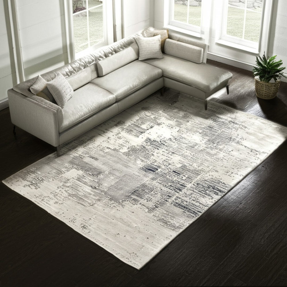HomeRoots 8' X 10' Hand-Tufted Abstract Area Rug in Warm Brown, Tan & Black - Soft, Durable & Stylish Decor 617192