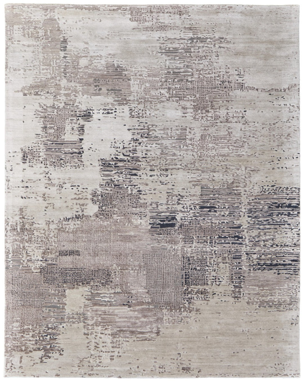 HomeRoots 8' X 10' Hand-Tufted Abstract Area Rug in Warm Brown, Tan & Black - Soft, Durable & Stylish Decor 617192