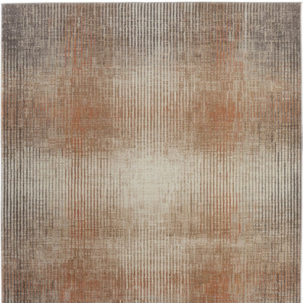 Homeroots 10' Abstract Area Rug - Durable Stain Resistant Design, Perfect For Homes With Kids & Pets! Ivory,Taupe,Pink Polypropylene Blend 617195