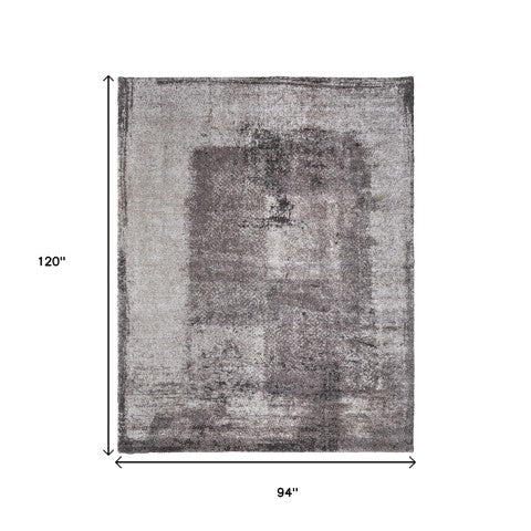 Homeroots 10' Distressed Abstract Area Rug - Durable, Stain-resistant Design For Stylish Home Décor And Comfort Gray,Black,Taupe Polypropylene Blend 617196