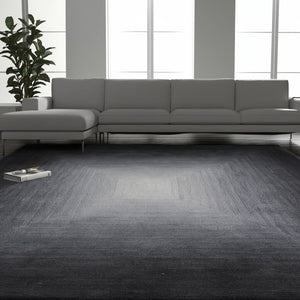 Homeroots 2' X 3' Abstract Hand-tufted Area Rug – Unique Artistry, Stain Resistant, Perfect For Any Space Black,White,Gray Wool Blend 617199