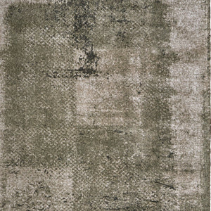 Homeroots 10' Distressed Abstract Area Rug - Durable, Stain-resistant Design For Stylish Home Décor And Comfort Green,Tan Polypropylene Blend 617201