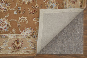 Homeroots 5' X 8' Hand-tufted Floral Area Rug - Artisan-crafted Wool Blend For Cozy, Stylish Home Decor Tan,Ivory Wool Blend 617203