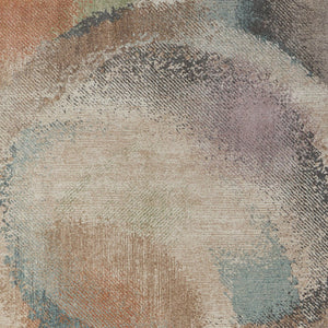 Homeroots 10' X 13' Stylish Abstract Distressed Area Rug - Durable, Stain-resistant, Perfect For Any Space! Brown,Tan,Blue Polypropylene Blend 617204
