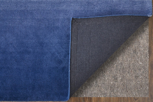 Hand Tufted Wool Blend Geometric Area Rug in Blue Gray for Modern Living Room Decor