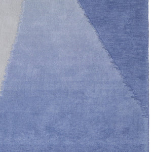 Homeroots 10' Hand Tufted Geometric Area Rug – Artisan Crafted, Stain Resistant, Perfect For Kids And Pets! Blue,Gray Wool Blend 617211