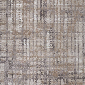 Homeroots 10' Stylish Abstract Distressed Area Rug - Durable, Stain Resistant, Perfect For Homes With Kids & Pets Brown,Tan,Ivory Polypropylene Blend 617213