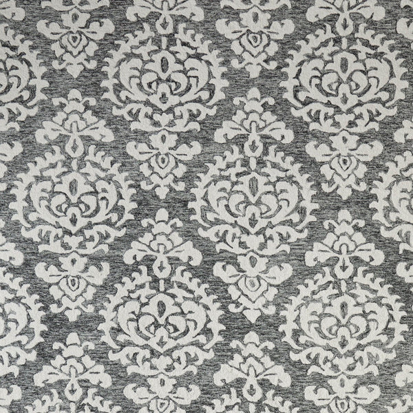 Homeroots 10' Hand Tufted Floral Area Rug - Luxurious Wool Blend, Stain Resistant, Perfect For Family Spaces Gray,Ivory,Black Wool Blend 617214