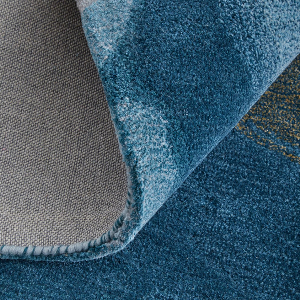 Homeroots 10' Hand-tufted Abstract Area Rug - Unique Artisan Crafted Wool Blend For Stylish Home Décor Blue,Gold,Gray Wool Blend 617216