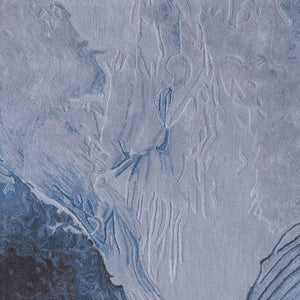 Homeroots 10' Elegant Abstract Hand-tufted Area Rug - Unique Wool Blend Design For Cozy Home Aesthetics Blue,Black,Gray Wool Blend 617218