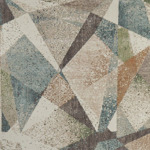 Homeroots 10' X 13' Stylish Checkered Area Rug - Durable, Stain Resistant, Perfect For Homes With Kids & Pets Ivory,Blue,Green Polypropylene Blend 617220