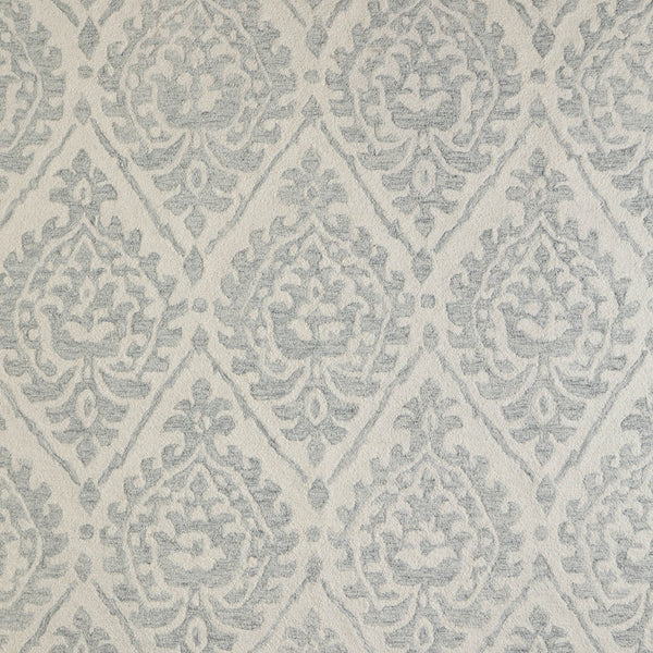 Homeroots 10' Hand Tufted Floral Area Rug - Stain Resistant, Unique Wool Blend Design For Modern Spaces Ivory,Gray Wool Blend 617225