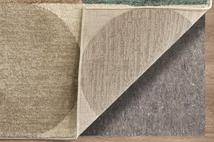 Homeroots 10' X 13' Stylish Checkered Area Rug - Durable, Stain-resistant, Perfect For Homes With Kids & Pets Ivory,Brown,Blue Polypropylene Blend 617226