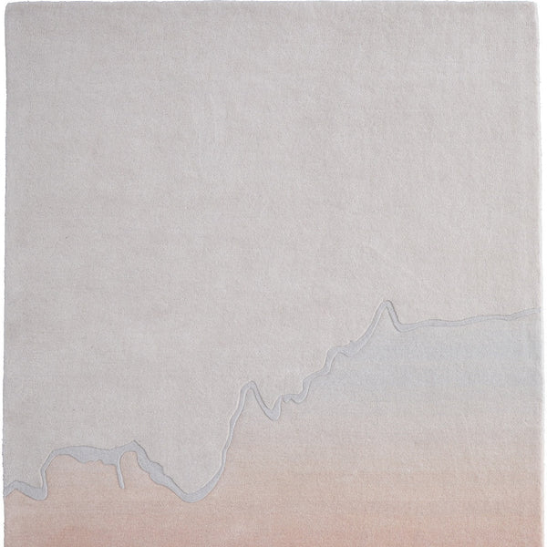 Homeroots 10' X 14' Ombre Hand-tufted Area Rug - Soft, Stain-resistant Wool Blend For Stylish Home Décor Pink,Ivory Wool Blend 617229