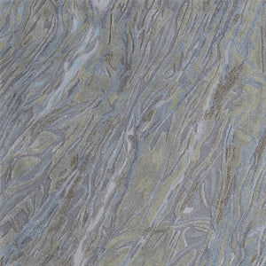 Homeroots 10' Hand-tufted Abstract Area Rug – Unique Artisan Craftsmanship For Cozy, Stylish Home Décor Blue,Green,Gray Wool Blend 617230