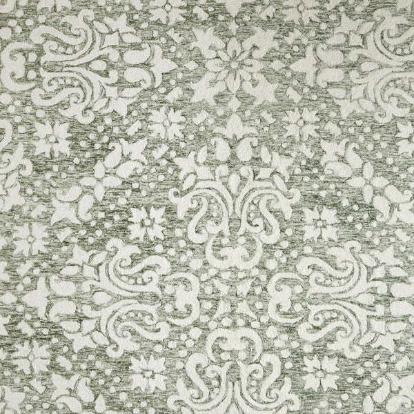 Homeroots 10' Stunning Floral Hand-tufted Area Rug – Unique Wool Blend For Comfort, Style & Stain Resistance Ivory,Green Wool Blend 617232