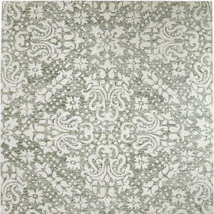 Homeroots 10' Stunning Floral Hand-tufted Area Rug – Unique Wool Blend For Comfort, Style & Stain Resistance Ivory,Green Wool Blend 617232