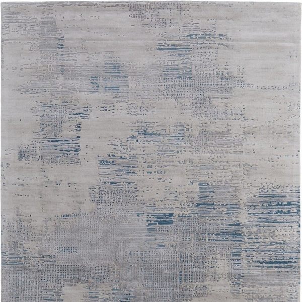 Homeroots 10' Hand Tufted Abstract Area Rug - Unique Artisan Crafted Design For Style And Comfort In Any Room Gray,Taupe,Blue Wool Blend 617233
