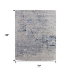 Homeroots 10' Hand Tufted Abstract Area Rug - Unique Artisan Crafted Design For Style And Comfort In Any Room Gray,Taupe,Blue Wool Blend 617233