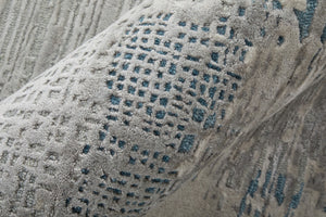 Homeroots 10' Hand Tufted Abstract Area Rug - Unique Artisan Crafted Design For Style And Comfort In Any Room Gray,Taupe,Blue Wool Blend 617233