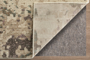 Homeroots 10' X 13' Abstract Distressed Area Rug - Durable, Stain Resistant, Perfect For Homes With Kids & Pets Ivory,Blue,Purple Polypropylene Blend 617235