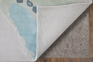 Homeroots 10' Hand-tufted Abstract Area Rug - Unique Artisan Craftsmanship For Stylish Home Décor & Warmth Green,Blue,Ivory Wool Blend 617236