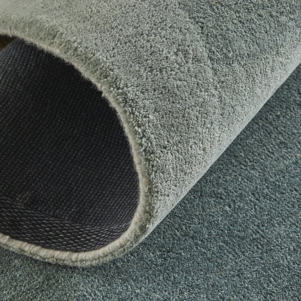 Homeroots 10' X 14' Geometric Hand-tufted Area Rug – Artisan-crafted, Stain Resistant, Perfect For Family Spaces Blue,White Wool Blend 617237