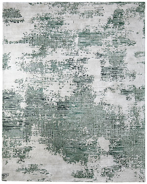 Homeroots 10' Hand Tufted Abstract Area Rug - Unique Artisan Crafted Design For Style And Comfort In Any Room Green,White Wool Blend 617241