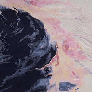 Homeroots 10' Hand-tufted Abstract Area Rug – Artisan Crafted Wool Blend, Unique Design For Stylish Spaces Pink,Blue,Ivory Wool Blend 617242