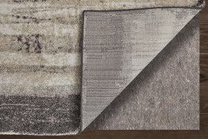 Homeroots 10' X 13' Abstract Distressed Area Rug - Durable, Stain-resistant, Perfect For Homes With Kids & Pets Gray,Ivory,Taupe Polypropylene Blend 617243