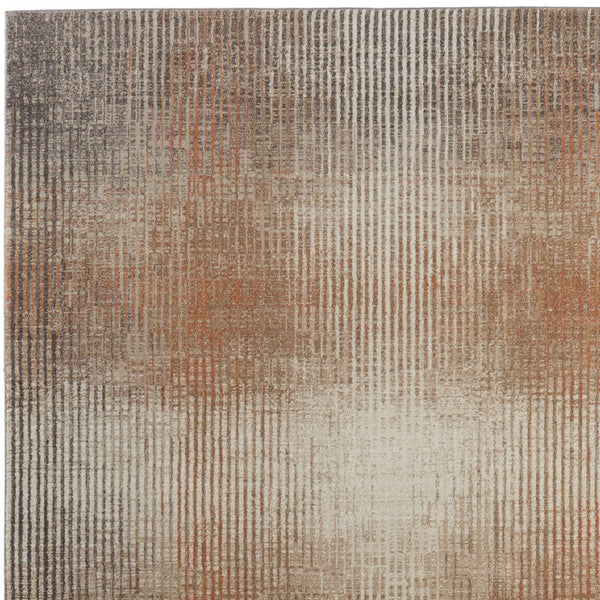 Homeroots 10' Abstract Area Rug - Durable Stain Resistant Design, Perfect For Homes With Kids & Pets! Ivory,Taupe,Pink Polypropylene Blend 617244