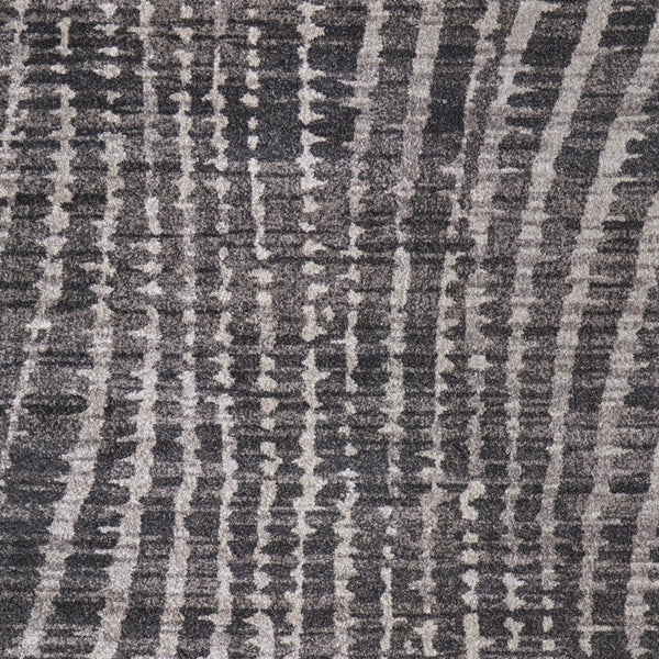 Homeroots 10' Stylish Abstract Area Rug - Durable, Stain Resistant & Perfect For Homes With Kids And Pets! Black,Gray,Ivory Polypropylene Blend 617246