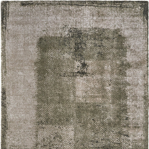 Homeroots 10' Distressed Abstract Area Rug - Durable, Stain-resistant Design For Stylish Home Décor And Comfort Green,Tan Polypropylene Blend 617248