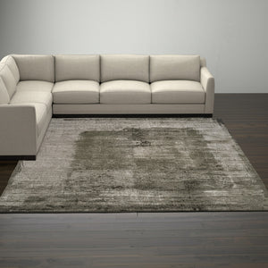 Homeroots 10' Distressed Abstract Area Rug - Durable, Stain-resistant Design For Stylish Home Décor And Comfort Green,Tan Polypropylene Blend 617248