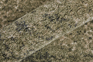 Homeroots 10' Distressed Abstract Area Rug - Durable, Stain-resistant Design For Stylish Home Décor And Comfort Green,Tan Polypropylene Blend 617248