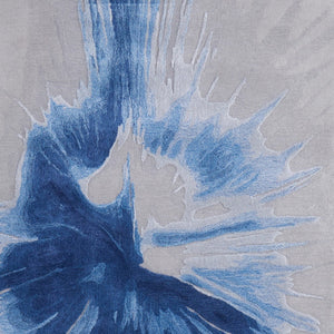 Homeroots 10' X 14' Abstract Hand Tufted Area Rug - Artisan-crafted Wool Blend, Unique Design For Modern Spaces Blue,Gray Wool Blend 617250