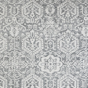 Homeroots 10' Hand-tufted Geometric Area Rug - Unique Wool Blend, Stain Resistant, Perfect For Kids & Pets Gray,White Wool Blend 617251