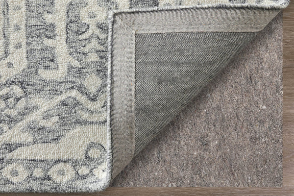 Homeroots 10' Hand-tufted Geometric Area Rug - Unique Wool Blend, Stain Resistant, Perfect For Kids & Pets Gray,White Wool Blend 617251