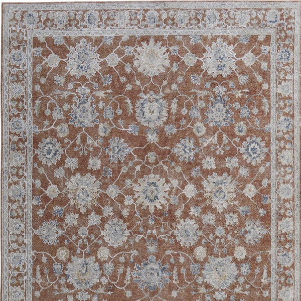 Homeroots 8' Floral Distressed Runner Rug With Fringe - Stylish, Stain-resistant Accent For Any Space Red,Ivory,Blue Polyester Blend 617253