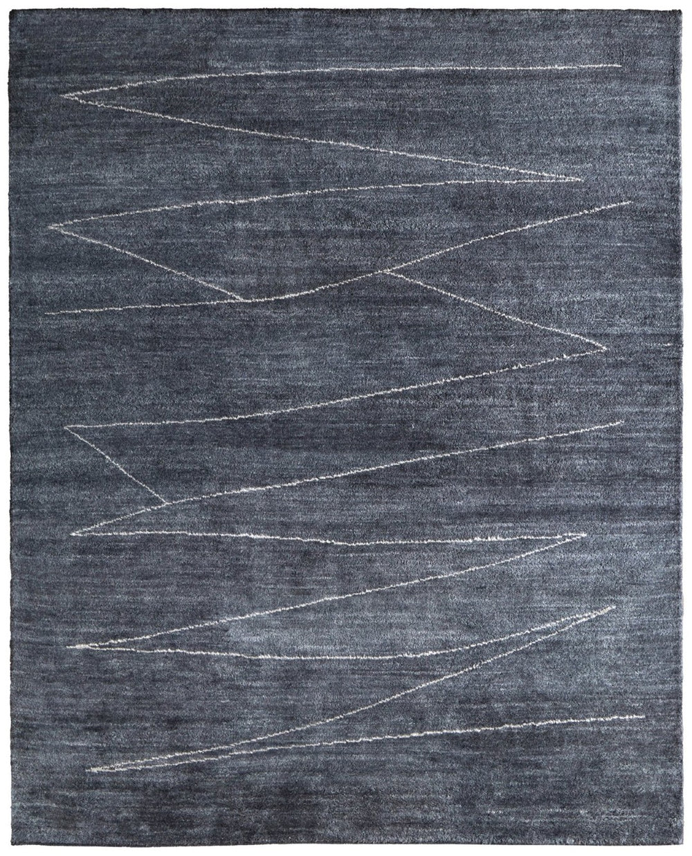 HomeRoots 8' X 10' Gray and Ivory Abstract Hand-Knotted Area Rug - Stylish, Durable, Perfect for Any Space! 617264