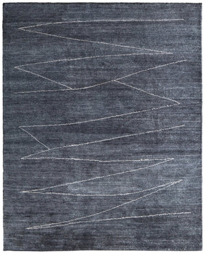 HomeRoots 8' X 10' Gray and Ivory Abstract Hand-Knotted Area Rug - Stylish, Durable, Perfect for Any Space! 617264