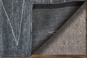 Homeroots 8' X 10' Gray And Ivory Abstract Hand Knotted Distressed Area Rug - Stain Resistant, Unique Style! Gray,Ivory Wool Blend 617264