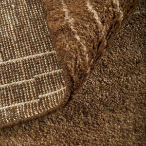 HomeRoots 8' X 10' Stylish Brown and Ivory Wool Abstract Area Rug - Hand-Knotted, Durable, Bohemian Charm 617266
