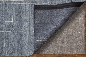 Homeroots 8' X 10' Gray And Ivory Abstract Hand Knotted Area Rug - Stylish, Stain Resistant, Unique Bohemian Design Gray,Ivory Wool Blend 617267