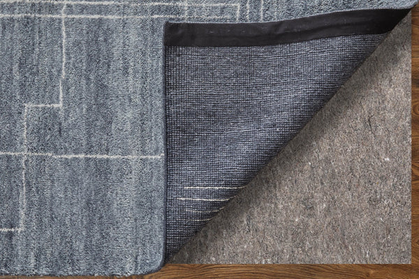 Homeroots 8' X 10' Gray And Ivory Abstract Hand Knotted Area Rug - Stylish, Stain Resistant, Unique Bohemian Design Gray,Ivory Wool Blend 617267