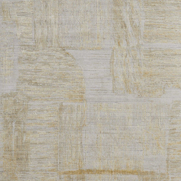 Homeroots 8' X 10' Hand Woven Abstract Area Rug In Yellow, Ivory & Gold - Unique Artisan Crafted Luxury Accent Yellow,Ivory,Gold Wool Blend 617268