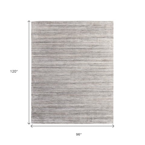 Homeroots 8' Hand Woven Distressed Area Rug - Stain Resistant, Unique Artisan Craftsmanship For Cozy Spaces Gray,Black,Brown Synthetic 617270