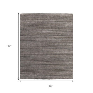 Homeroots 8' Hand Woven Distressed Area Rug - Stain Resistant, Unique Artisan Craftsmanship For Cozy Spaces Black,Gray,Brown Synthetic 617271