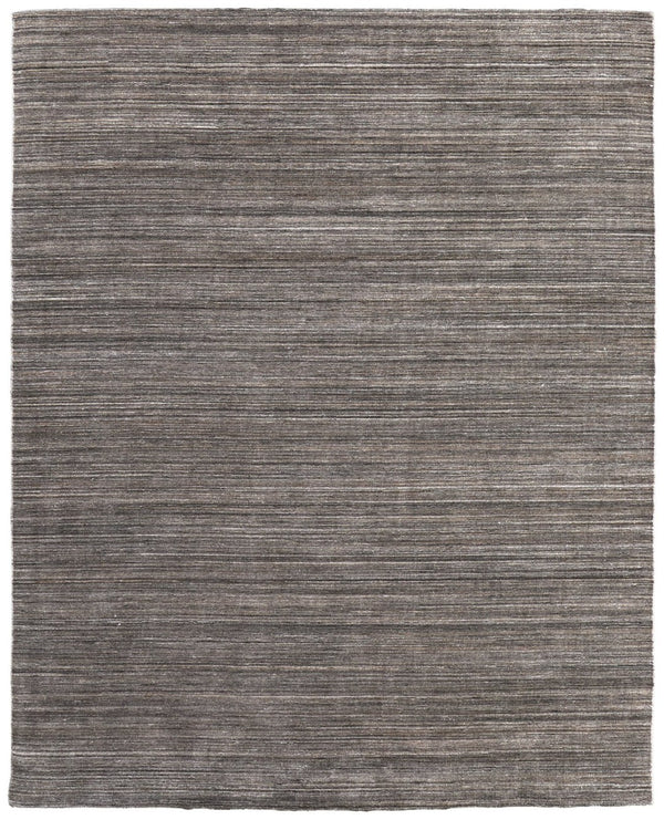 HomeRoots 8' Hand Woven Distressed Area Rug – Artisan Crafted, Soft Texture, Versatile Design for Any Room Black, Gray, Brown 8' x 10' 617271