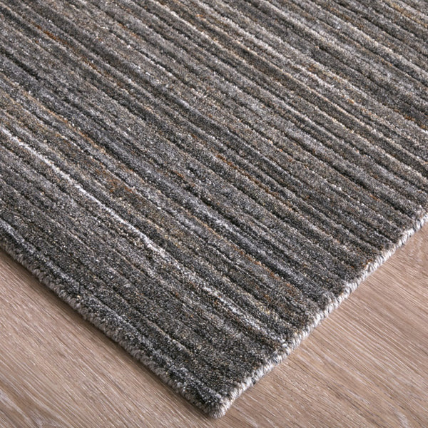 Homeroots 8' Hand Woven Distressed Area Rug - Stain Resistant, Unique Artisan Craftsmanship For Cozy Spaces Black,Gray,Brown Synthetic 617271